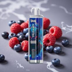 UWIN Crystal 10000 Puff RGB 18ml Type-C 0.8 Ohm Mesh Áfonyás Málna