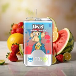 UWIN Crystal Twins 40000 Puff, Dupla Íz, 32ml, 850mAh, Type-C Eper-görögdinnye-citrom-lime